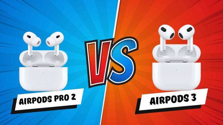 AirPods Pro 2 vs AirPods 3 side-by-side comparison"